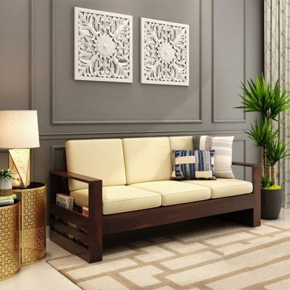 Royal Place Sheesham Wood 3 Seater Sofa Set For Living Room Furniture